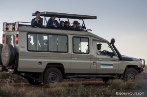family on safari